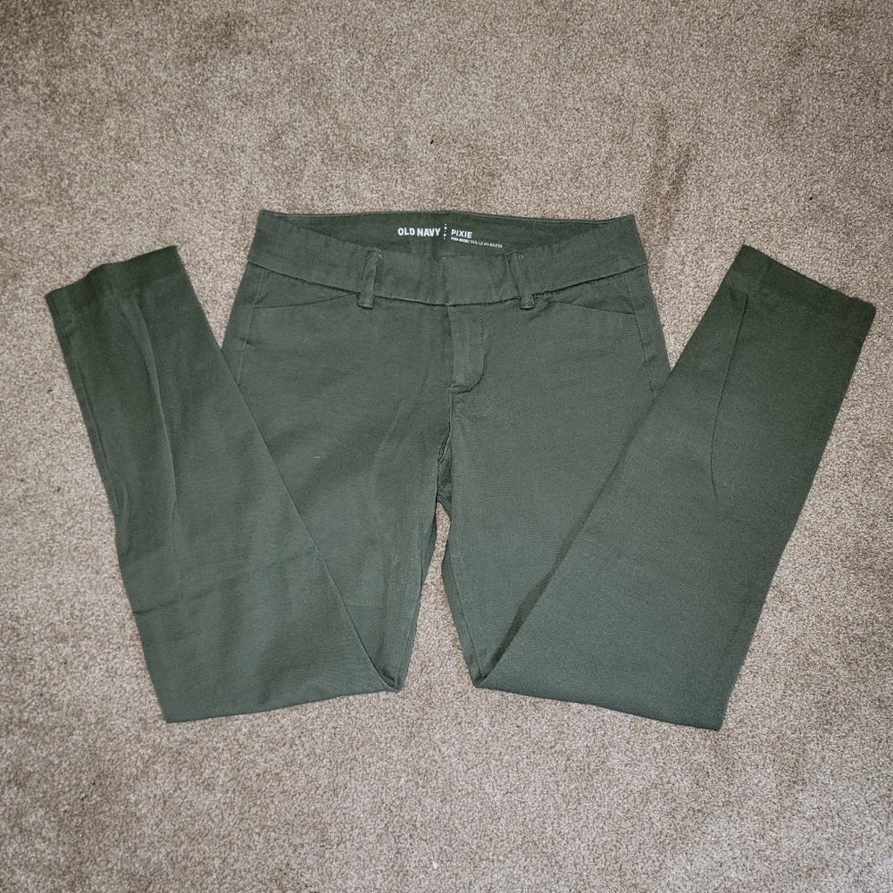 Olive green Old Navy Pixie pants